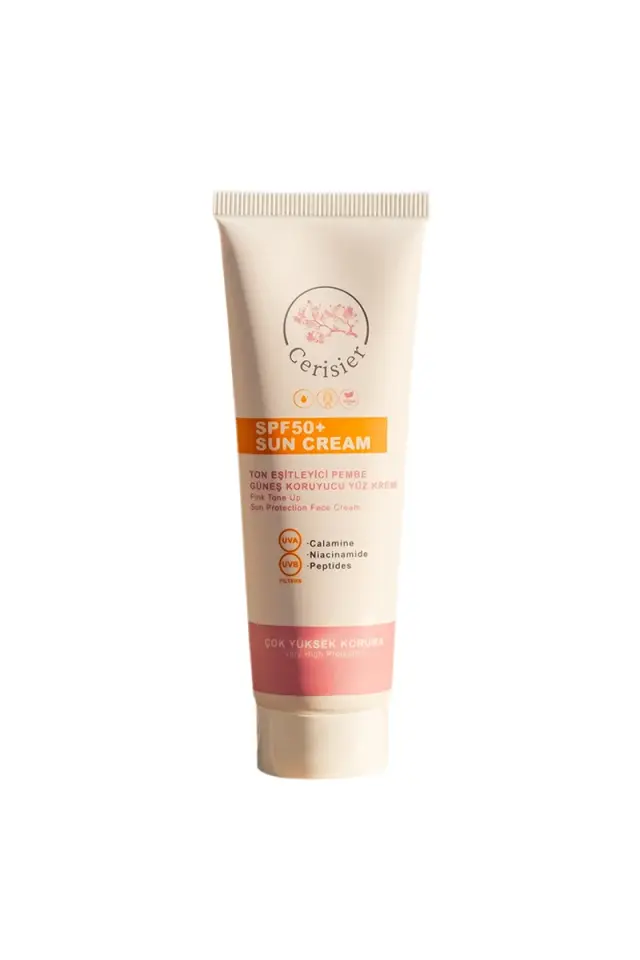 SPF 50+ Ton Eşitleyici Pembe Güneş Koruyucu Yüz Kremi