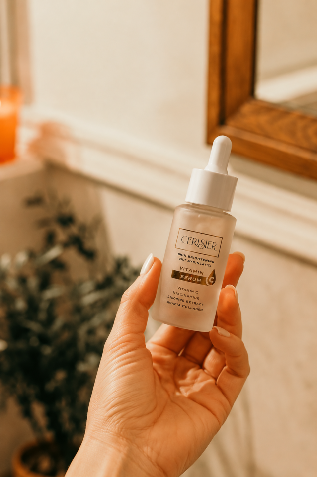 Vitamin C Serum Cilt Aydınlatıcı + Leke Karşıtı Yüz Kremi + Yüz Temizleme Yağı